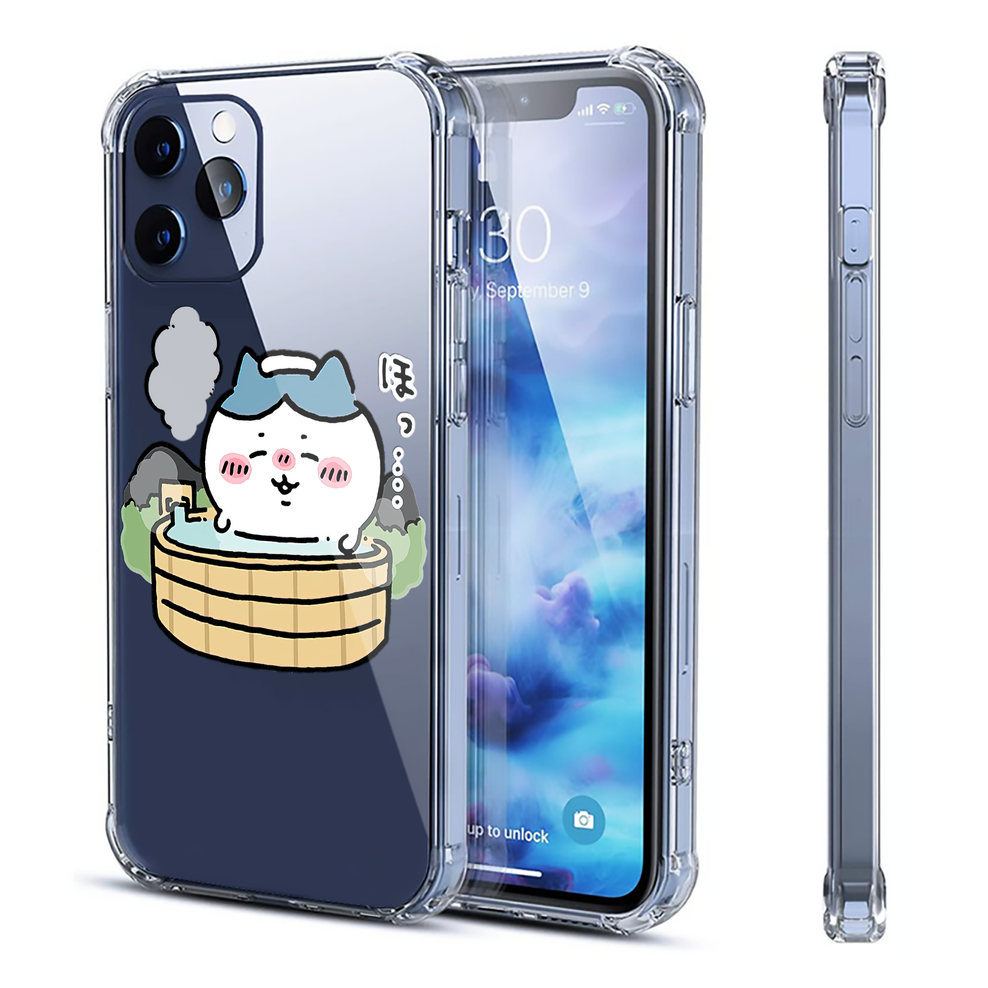 （画像用） ちいかわ ハチワレ Chii-kawa hachiware 【iPhone 12シリーズ対応】透明スマホケース（クリアソフトケース）